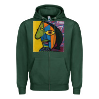 Sports Green picasso original Zipper Hoodie - artisFamous