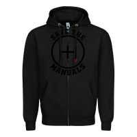 Black save the manuals (black) Zipper Hoodie - artisFamous