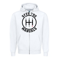 White save the manuals (black) Zipper Hoodie - artisFamous