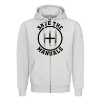 Save The Manuals (black) Zipper Hoodie | Teevron