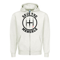 Oatmeal Heather save the manuals (black) Zipper Hoodie - artisFamous