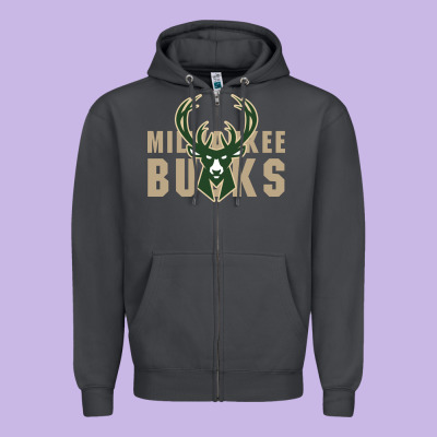 Milkwaukee Bucks Zipper Hoodie Designed By Artisfamous