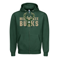 Sports Green Milkwaukee Bucks Zipper Hoodie - artisFamous