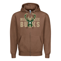 Chestnut Milkwaukee Bucks Zipper Hoodie - artisFamous