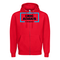 Red Eric Adams for mayor Zipper Hoodie - artisFamous