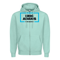 Seafoam Eric Adams for mayor Zipper Hoodie - artisFamous