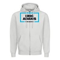 Dove Grey Eric Adams for mayor Zipper Hoodie - artisFamous
