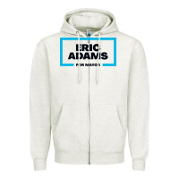 Oatmeal Heather Eric Adams for mayor Zipper Hoodie - artisFamous