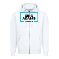 White Eric Adams for mayor Zipper Hoodie - artisFamous