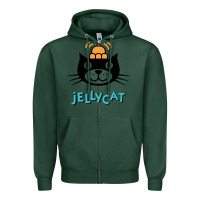 Sports Green jelly cat Zipper Hoodie - artisFamous