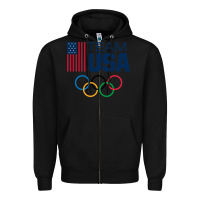 Black usa team Zipper Hoodie - artisFamous