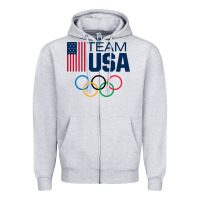 Heather Grey usa team Zipper Hoodie - artisFamous