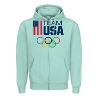 Seafoam usa team Zipper Hoodie - artisFamous