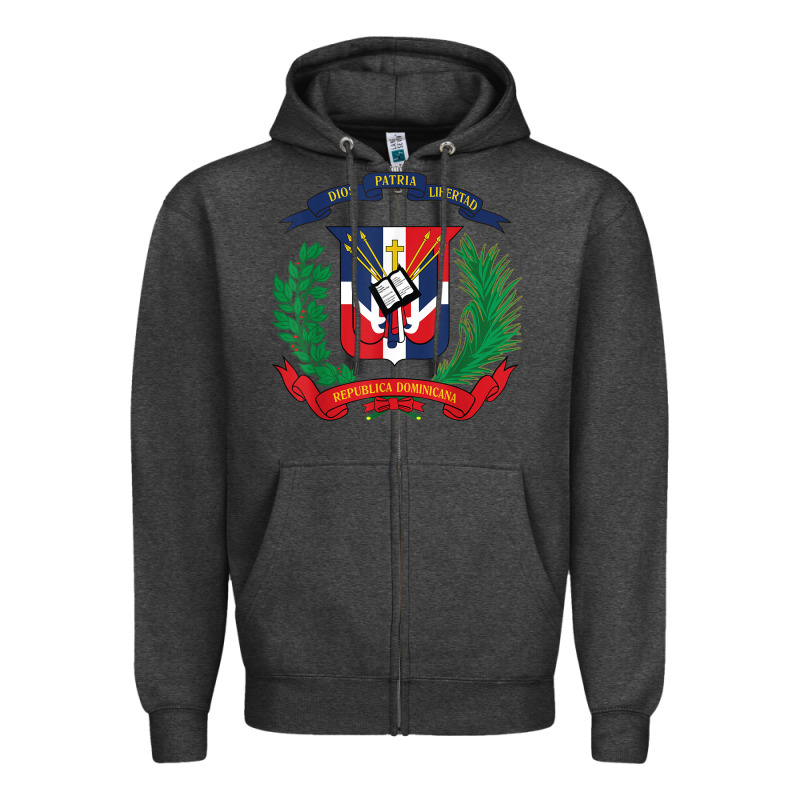 Dominican Republic Flag National Emblem Republica Dominicana T Shirt Zipper Hoodie by artisFamous | Teevron