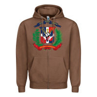 Chestnut dominican republic flag national emblem republica dominicana t shirt Zipper Hoodie - artisFamous