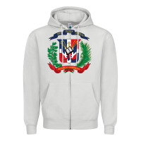 Dove Grey dominican republic flag national emblem republica dominicana t shirt Zipper Hoodie - artisFamous