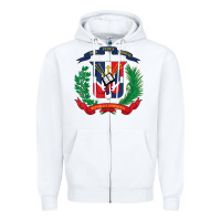 White dominican republic flag national emblem republica dominicana t shirt Zipper Hoodie - artisFamous