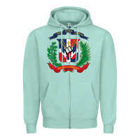 Seafoam dominican republic flag national emblem republica dominicana t shirt Zipper Hoodie - artisFamous