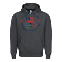 Smoke Olympic Rings Zipper Hoodie - artisFamous