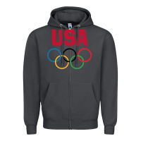 Smoke Olympic Rings Zipper Hoodie - artisFamous