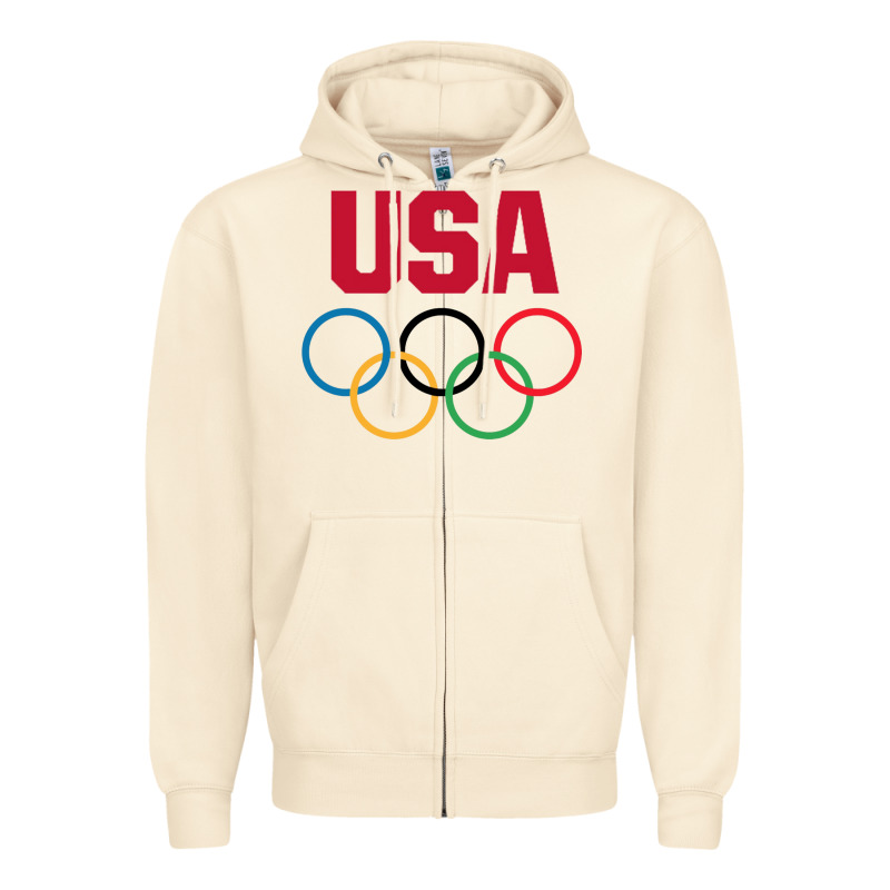 Olympic Rings Zipper Hoodie by artisFamous | Teevron