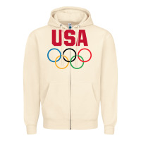Sandshell Olympic Rings Zipper Hoodie - artisFamous