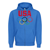 True Royal Olympic Rings Zipper Hoodie - artisFamous