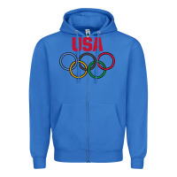 True Royal Olympic Rings Zipper Hoodie - artisFamous
