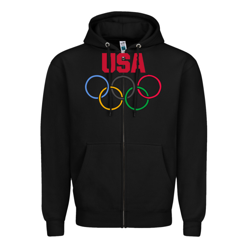 Olympic Rings Zipper Hoodie by artisFamous | Teevron