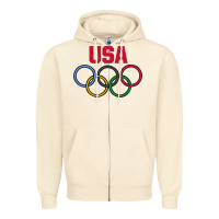 Sandshell Olympic Rings Zipper Hoodie - artisFamous
