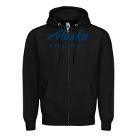 Black Alaska Airlines Zipper Hoodie - artisFamous