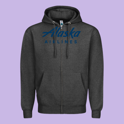 Alaska Airlines Zipper Hoodie Designed By Artisfamous