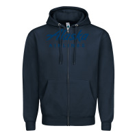 Navy Alaska Airlines Zipper Hoodie - artisFamous
