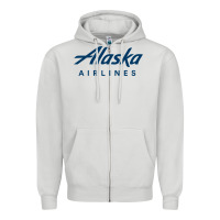 Dove Grey Alaska Airlines Zipper Hoodie - artisFamous