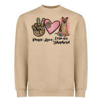 Mushroom peace love german shepherd Heavyweight Sweatshirt - JahusDesignShop