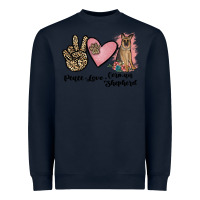 Navy peace love german shepherd Heavyweight Sweatshirt - JahusDesignShop