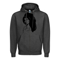 Charcoal Heather Amy Winehouse Zipper Hoodie - artisFamous