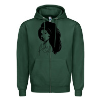 Sports Green Amy Winehouse Zipper Hoodie - artisFamous