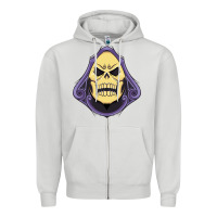 Dove Grey Vintage Skeletor Zipper Hoodie - artisFamous