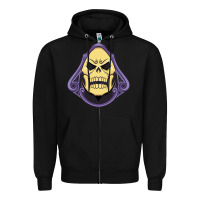 Black Vintage Skeletor Zipper Hoodie - artisFamous