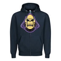 Navy Vintage Skeletor Zipper Hoodie - artisFamous