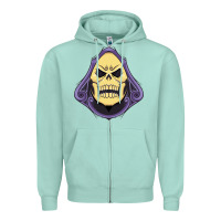 Seafoam Vintage Skeletor Zipper Hoodie - artisFamous