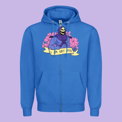 Vintage Skeletor ı Am Not Nice Zipper Hoodie Designed By Artisfamous