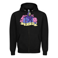 Black Vintage Skeletor ı am not nice Zipper Hoodie - artisFamous