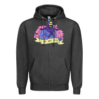 Charcoal Heather Vintage Skeletor ı am not nice Zipper Hoodie - artisFamous