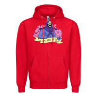 Red Vintage Skeletor ı am not nice Zipper Hoodie - artisFamous