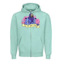 Seafoam Vintage Skeletor ı am not nice Zipper Hoodie - artisFamous