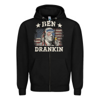 Black Ben Drankin 4th of July Patriotic Funny T-Shirt Zipper Hoodie - artisFamous