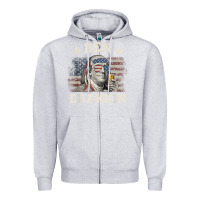 Heather Grey Ben Drankin 4th of July Patriotic Funny T-Shirt Zipper Hoodie - artisFamous