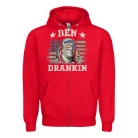 Red Ben Drankin 4th of July Patriotic Funny T-Shirt Zipper Hoodie - artisFamous